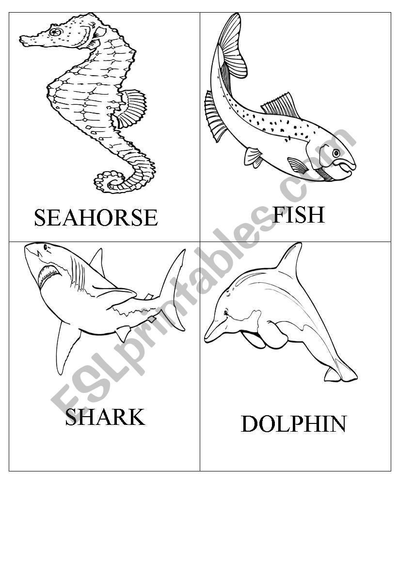 Animals that can swim worksheet