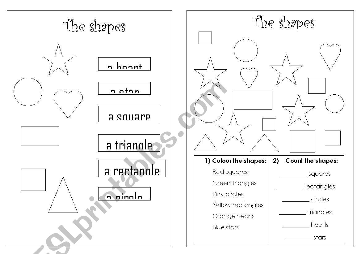 The shapes worksheet