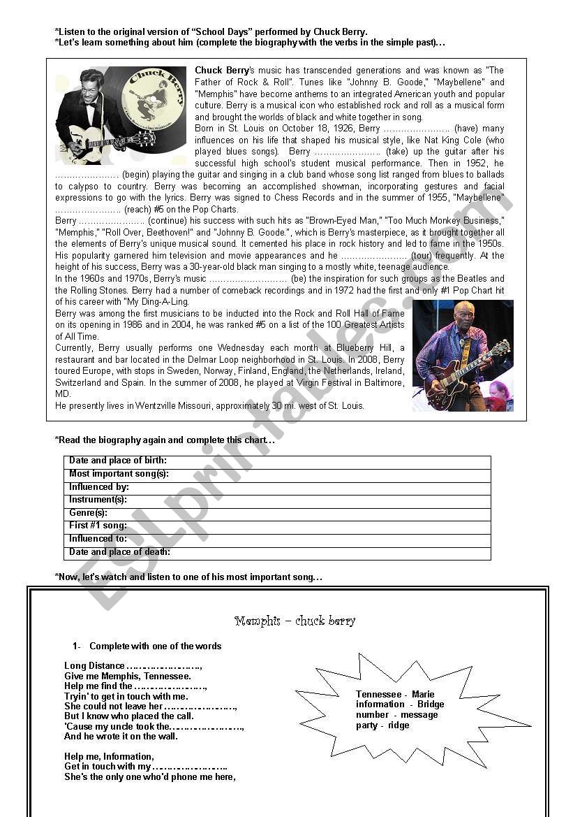 Music tha Rocks! worksheet