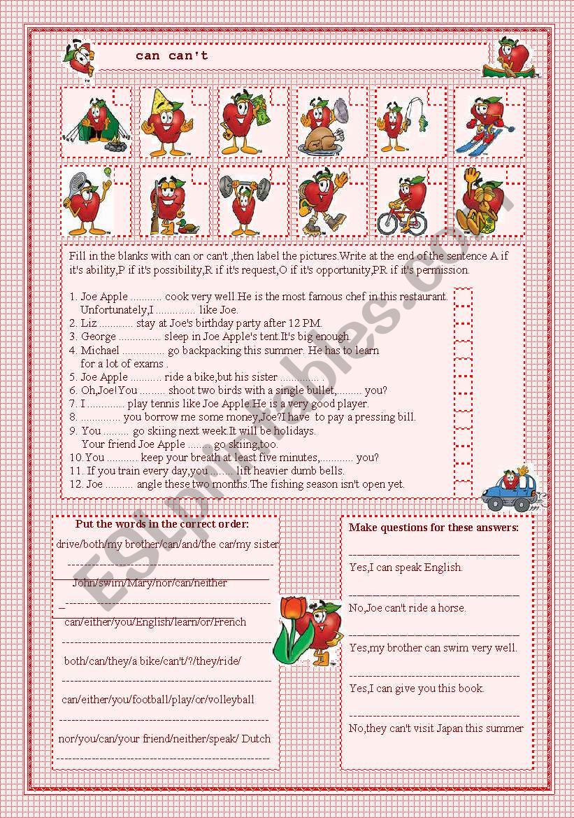 CAN-CANÂ´T    BOTH-NEITHER-EITHER