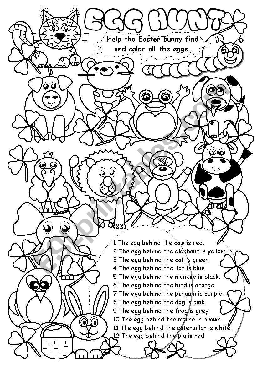 Egg Hunt I worksheet