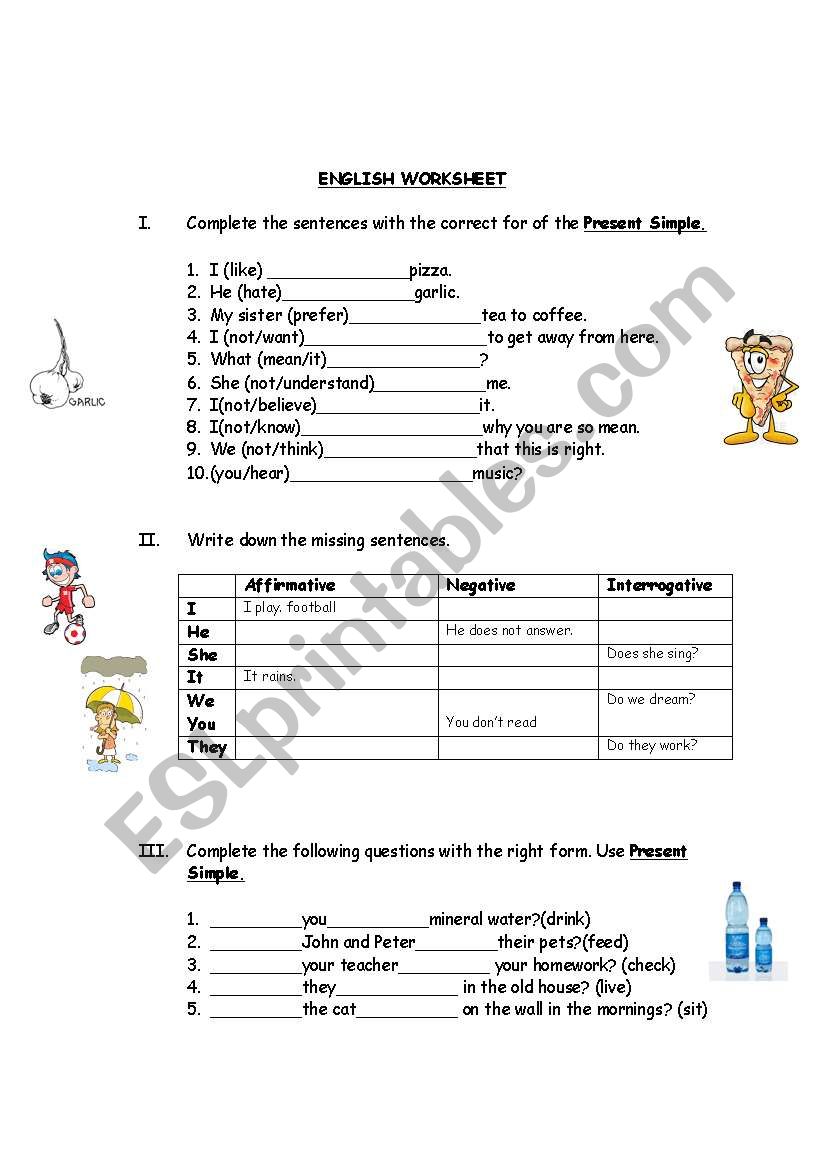 Simple Present and Simple Past