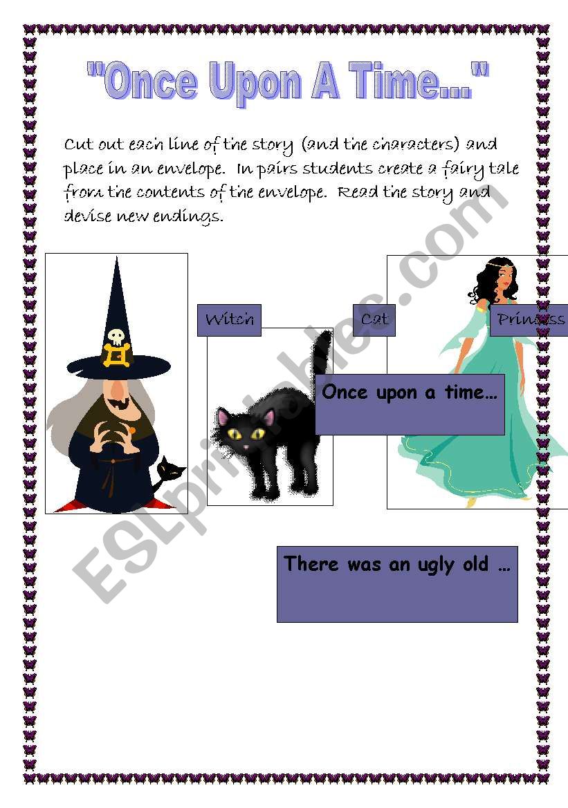 Create a fairy story sequencing cards