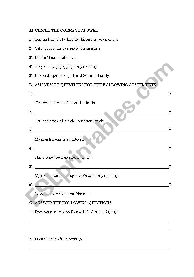 4th grade2 worksheet