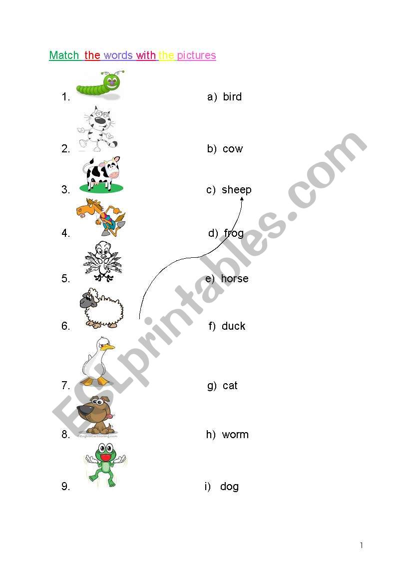 Farm Animals worksheet