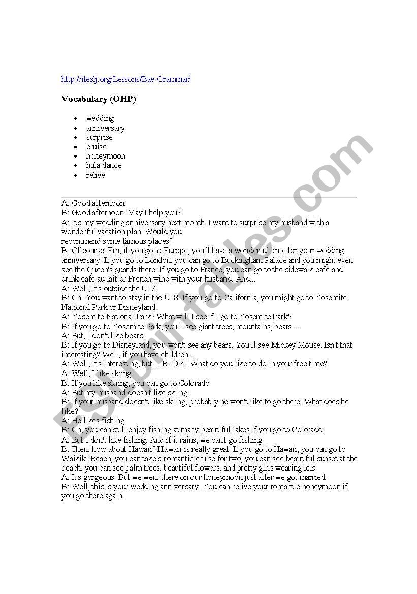 Conditional Sentences worksheet