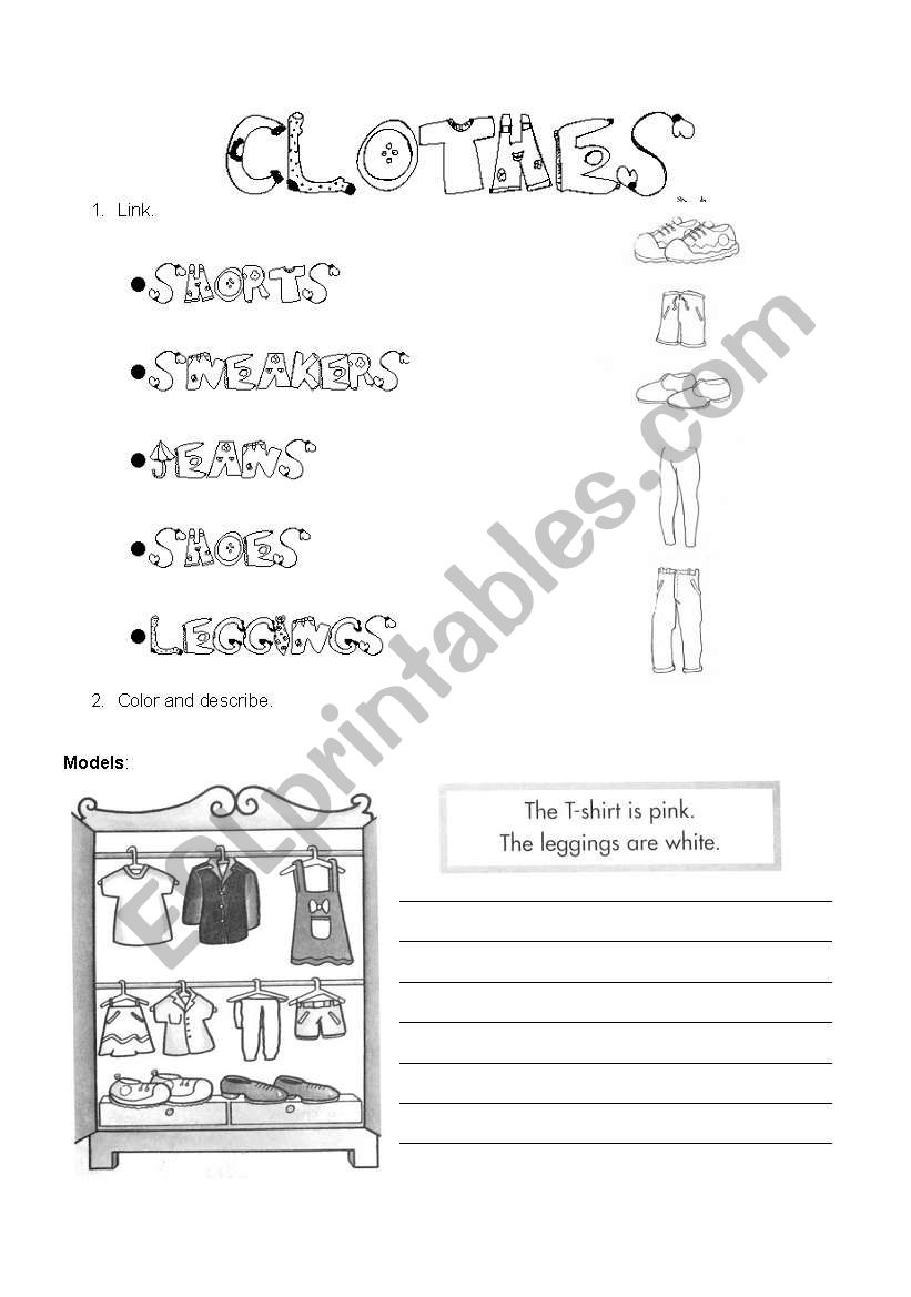 Clothes Exercise worksheet