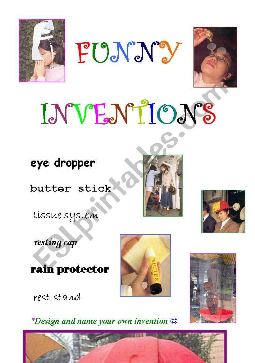 Funny inventions worksheet