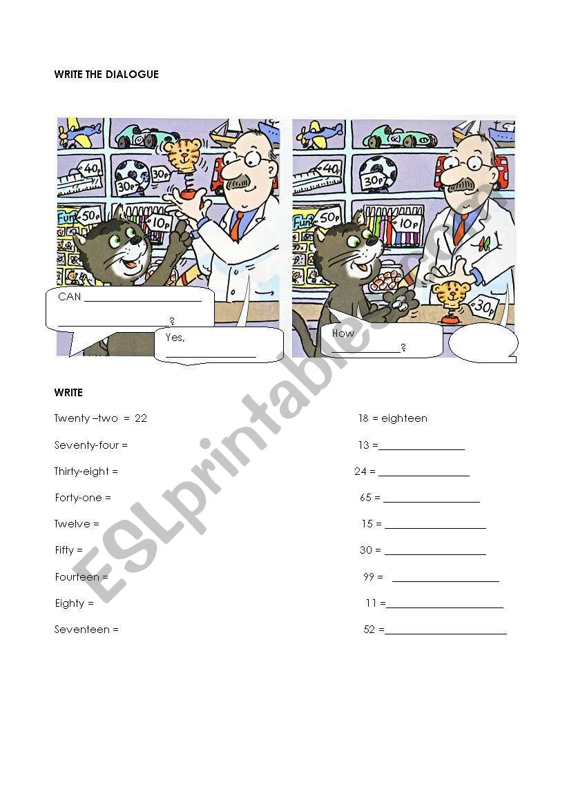 food toys how much test 2 worksheet