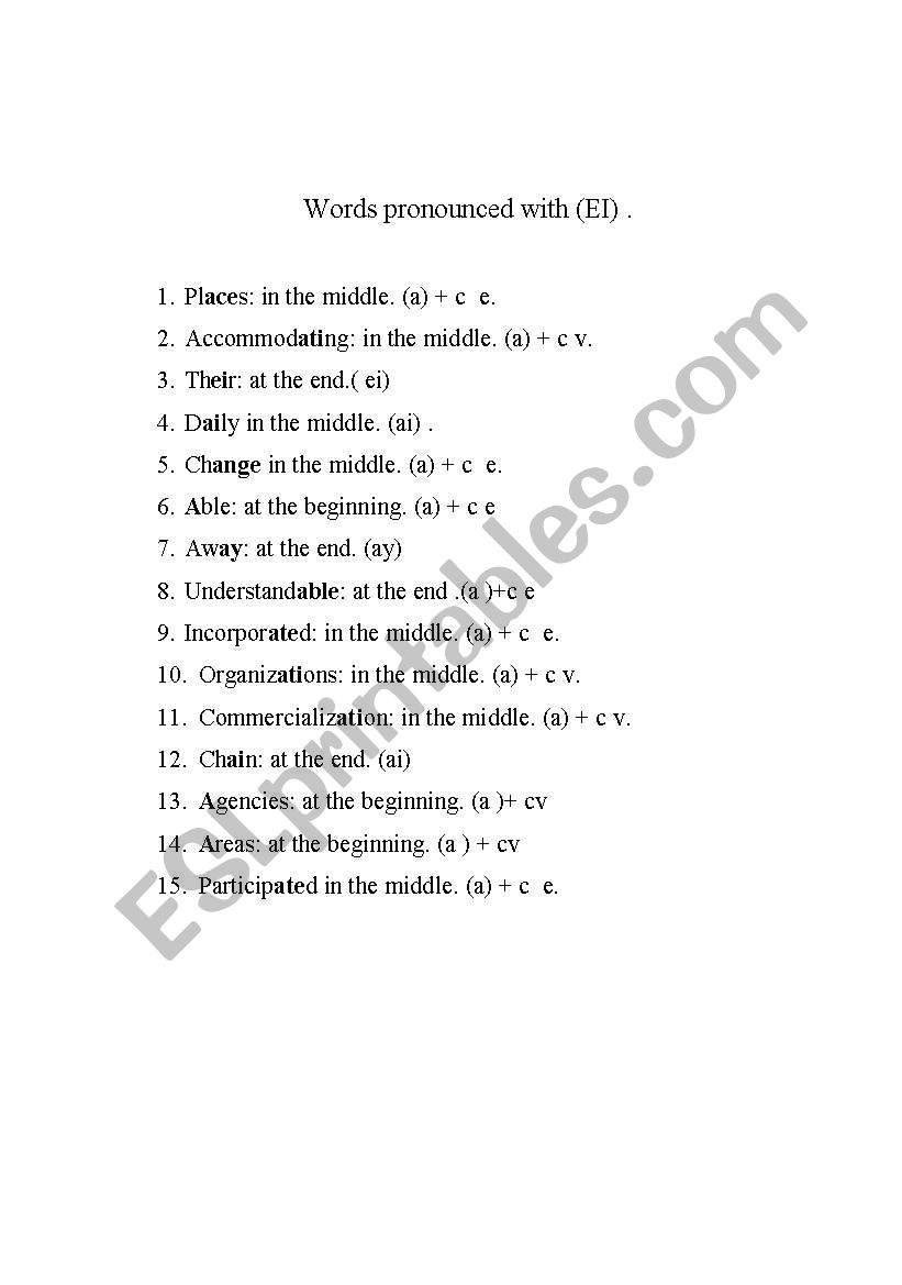 tense ei worksheet