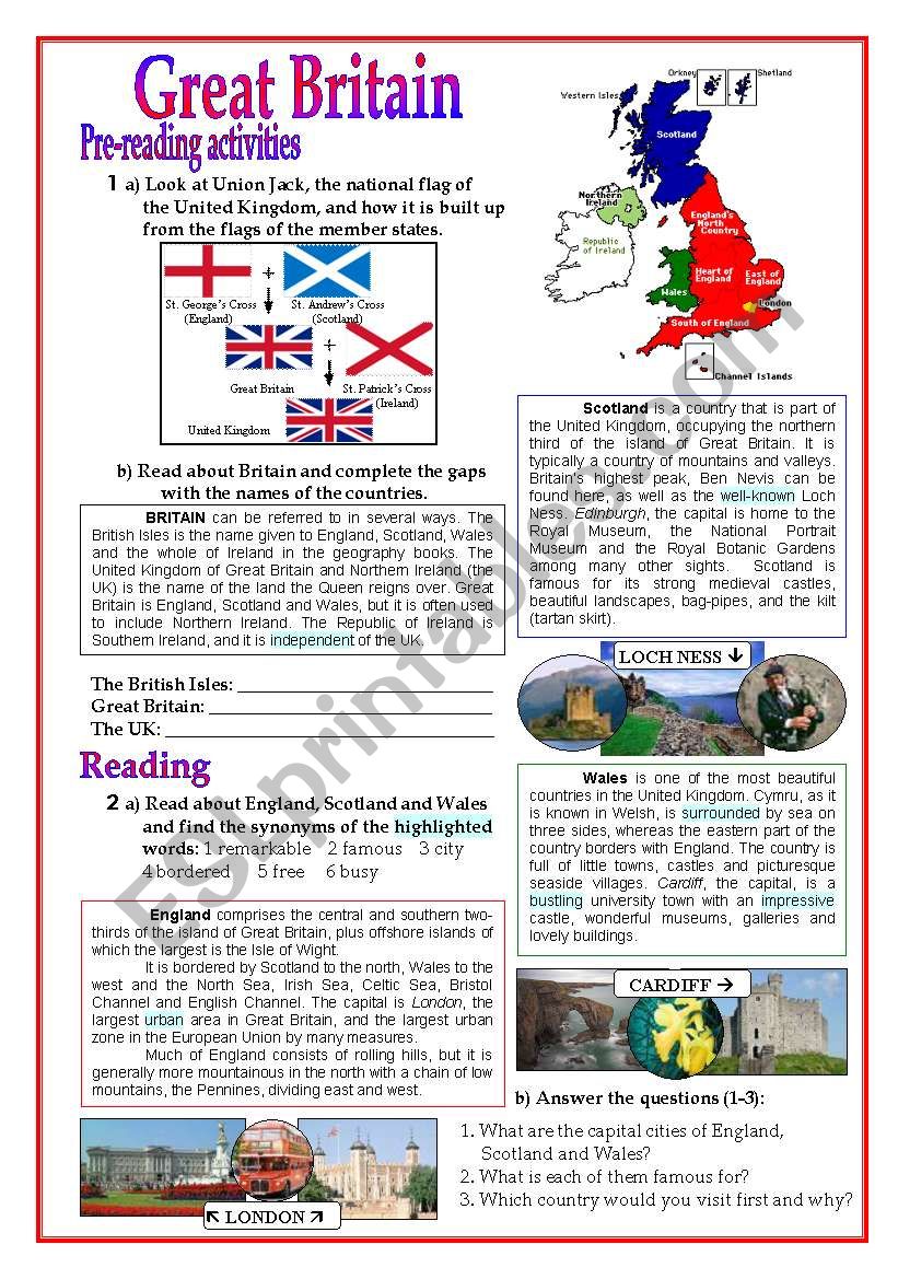 Great Britain worksheet