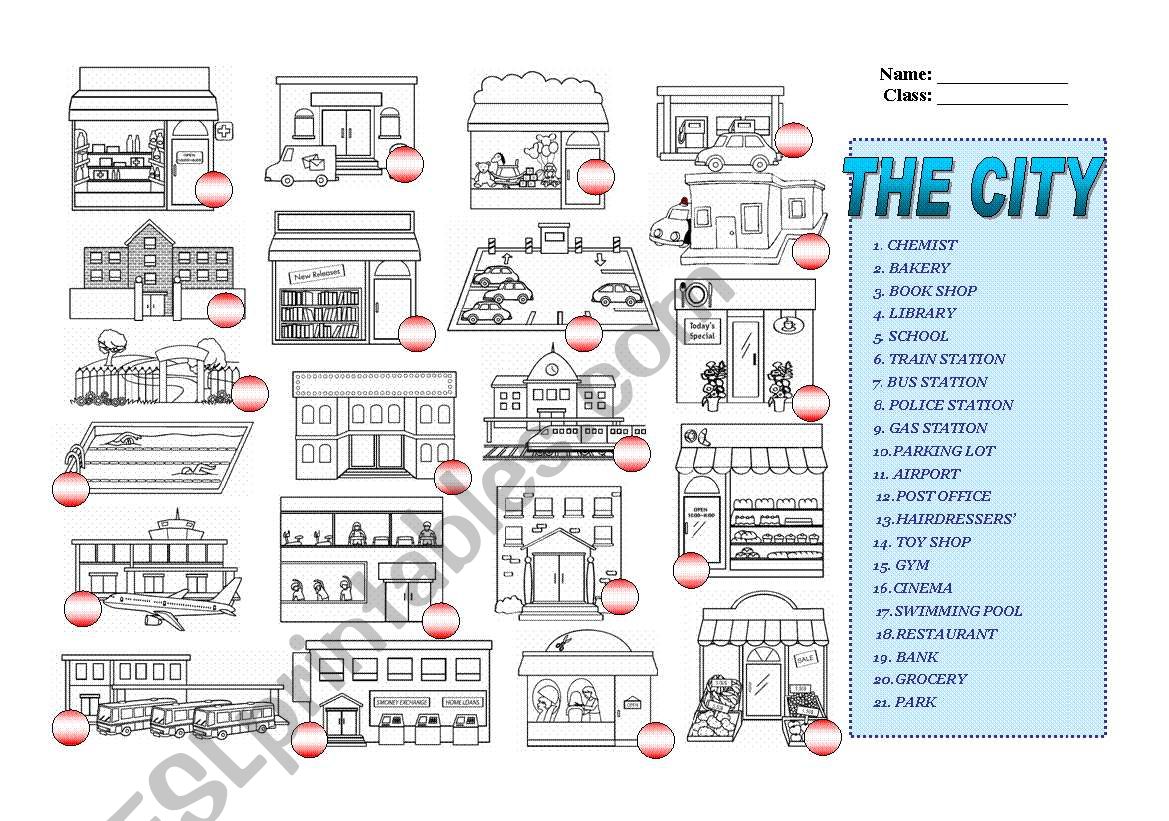 The city worksheet