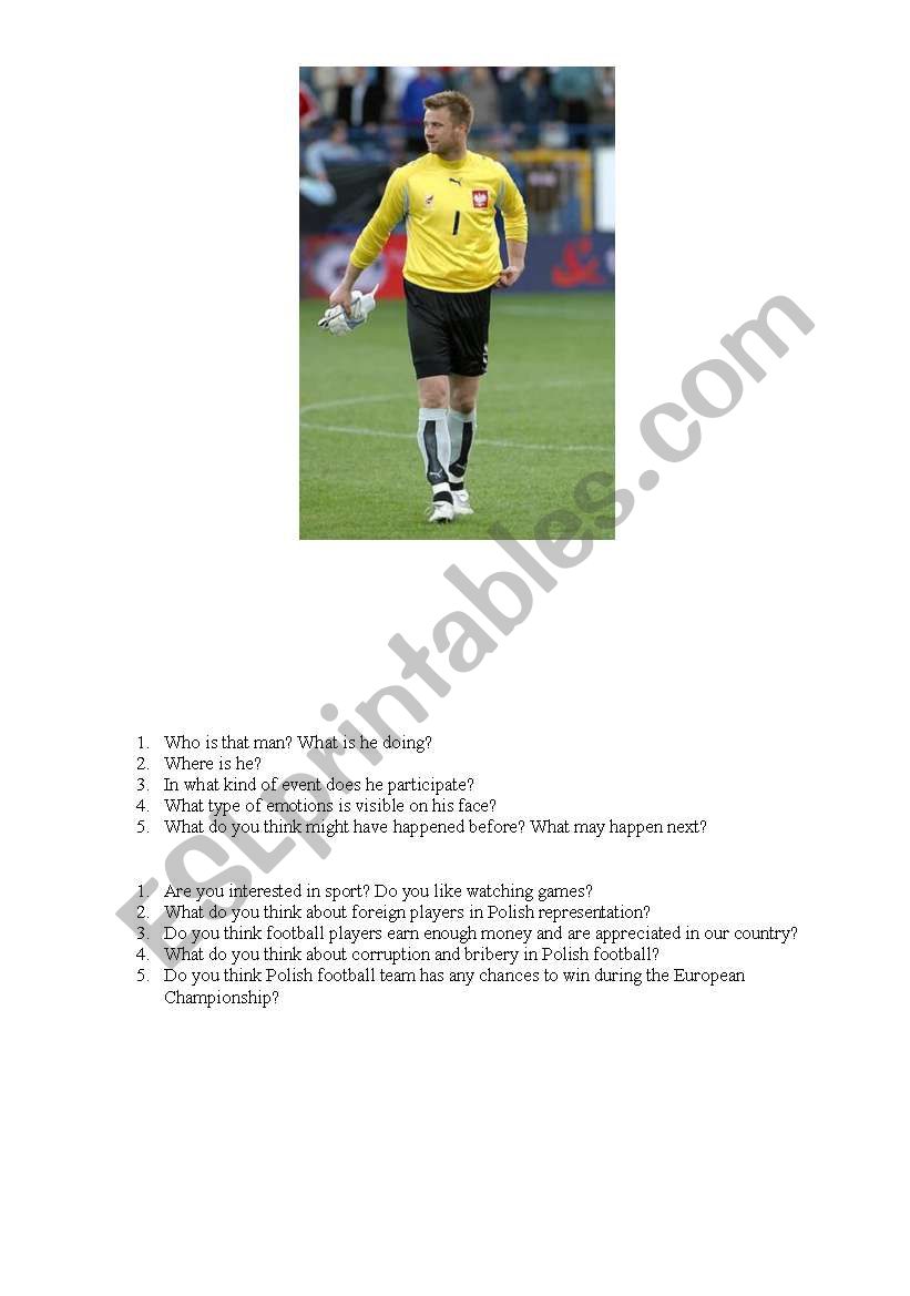 Sport - discussion worksheet