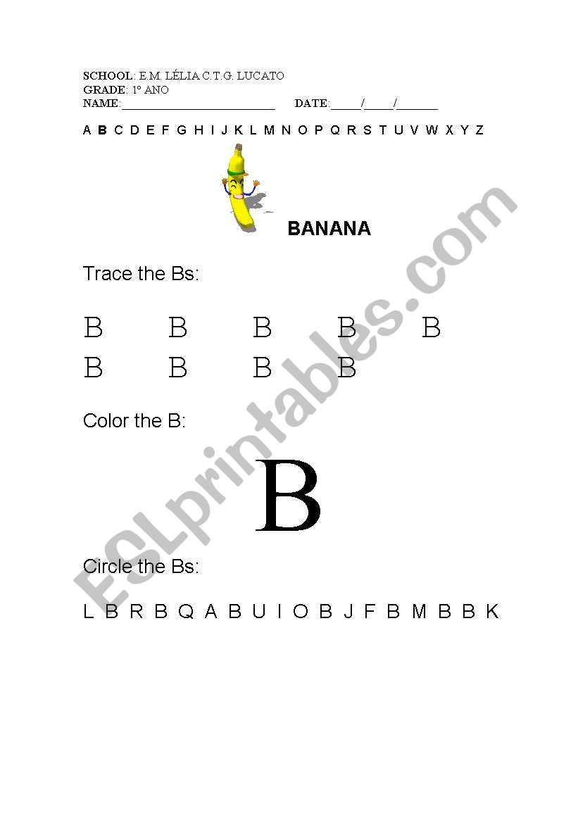 alphabet worksheet