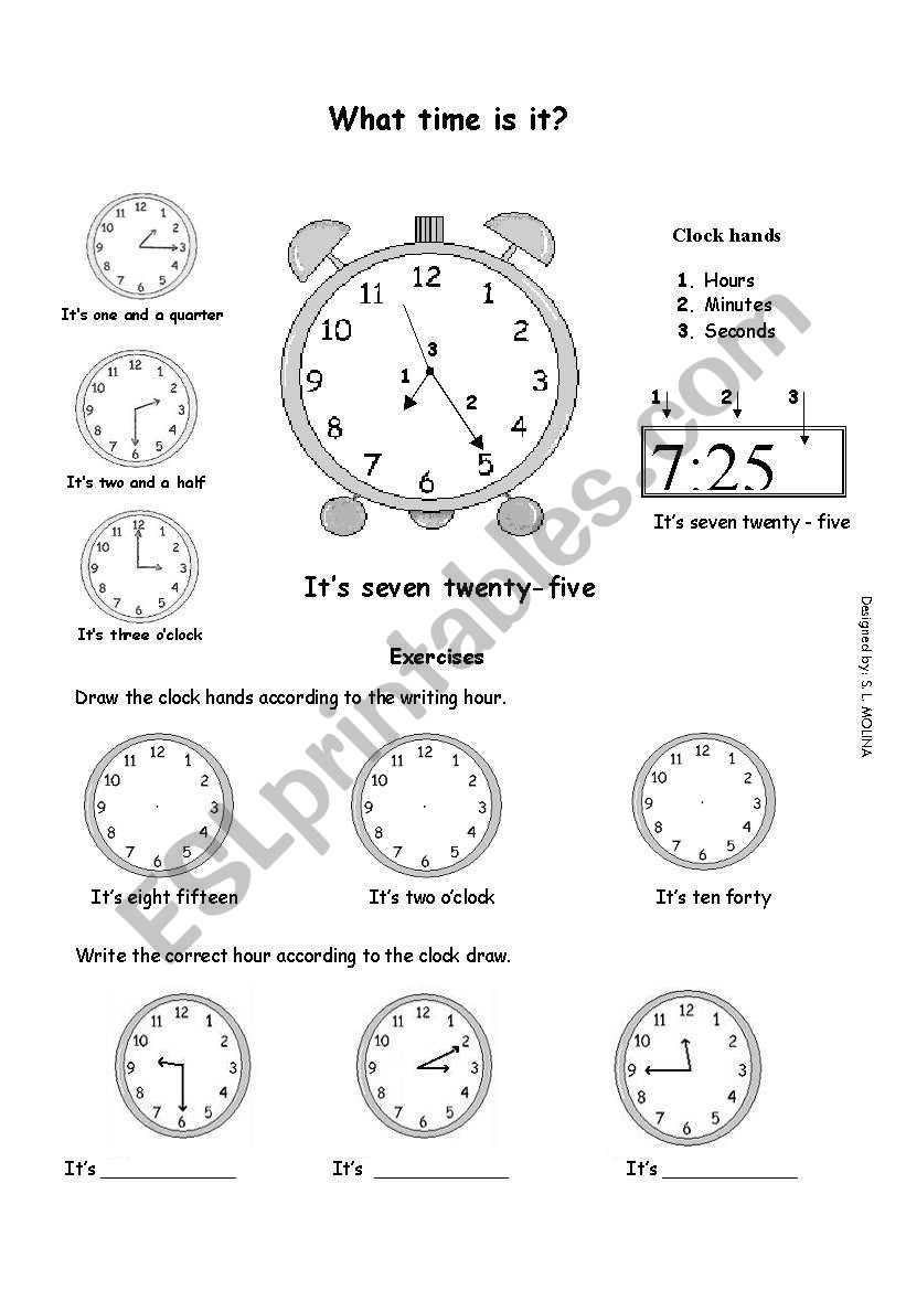 What time is it? worksheet