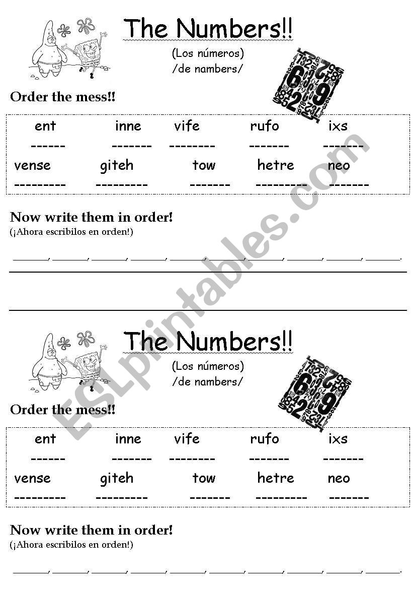 The Numbers worksheet