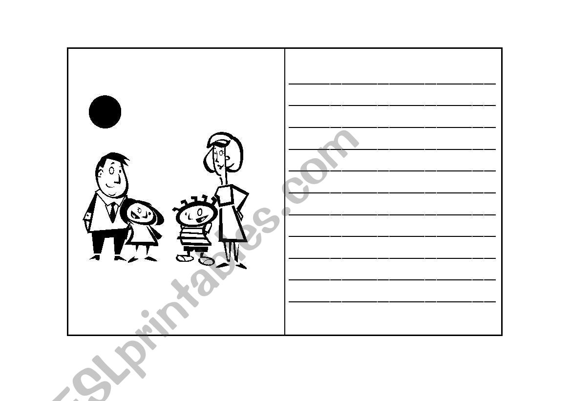 Describe this Family worksheet