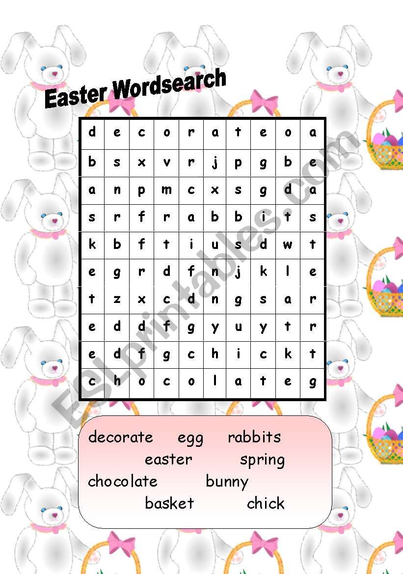 Easter Wordsearch  worksheet