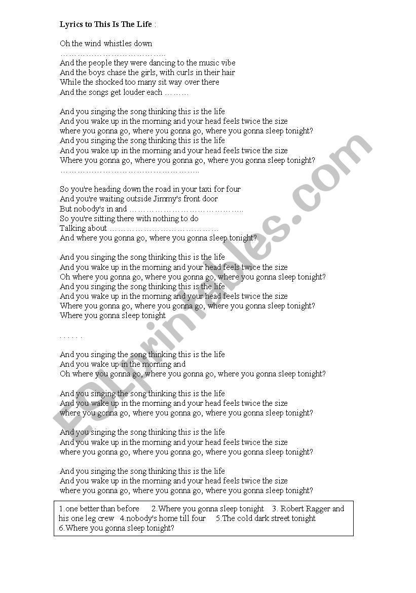 Amy MacDonald lyrics. This Is The Life. Spanish translation