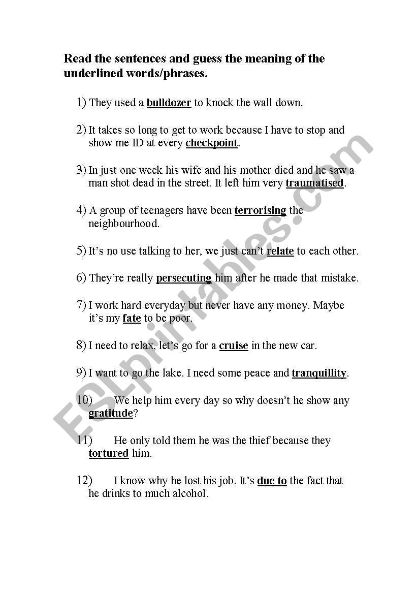 Outlandish Look Into My Eyes lesson plan