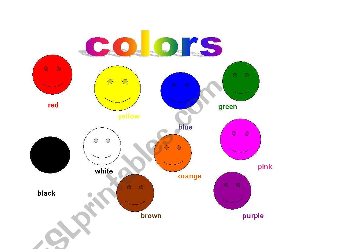 colors worksheet