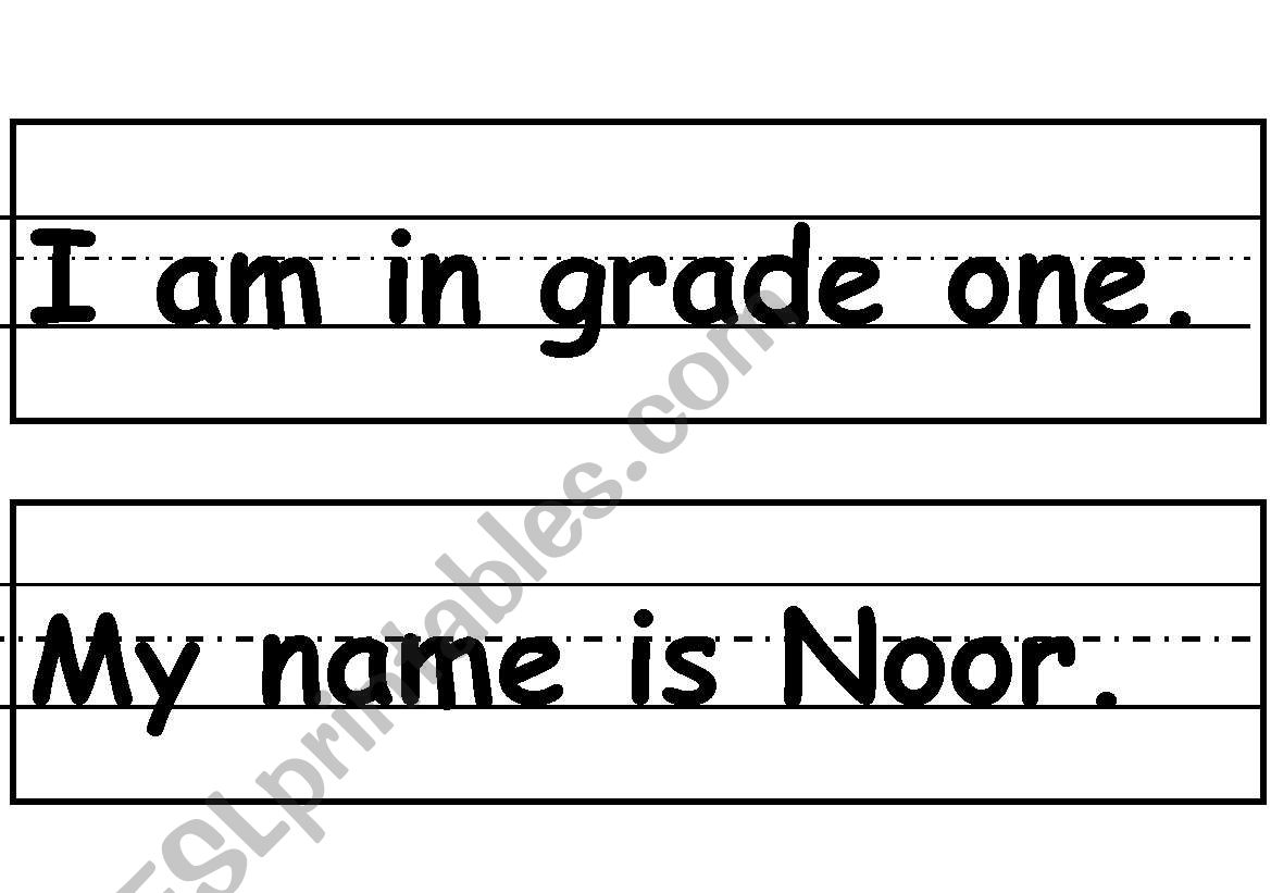 All About me worksheet