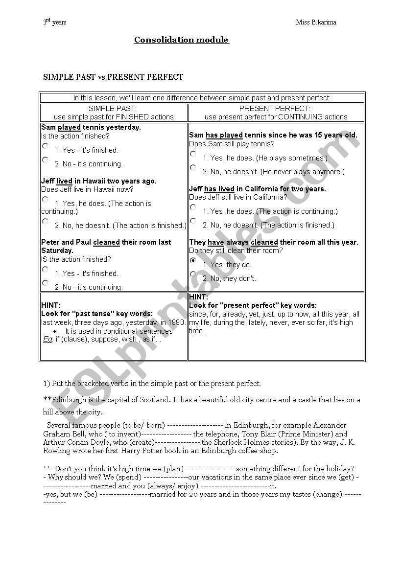 consolidation worksheet