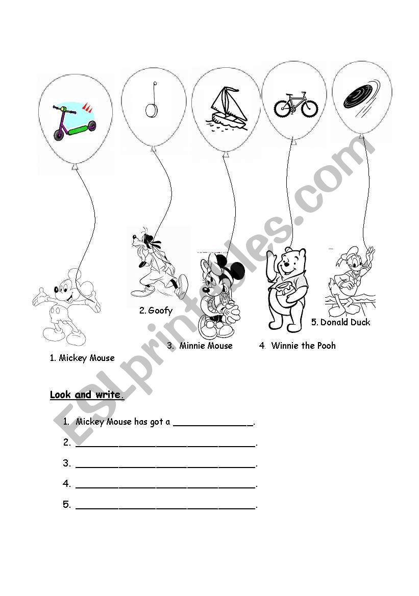 toys worksheet