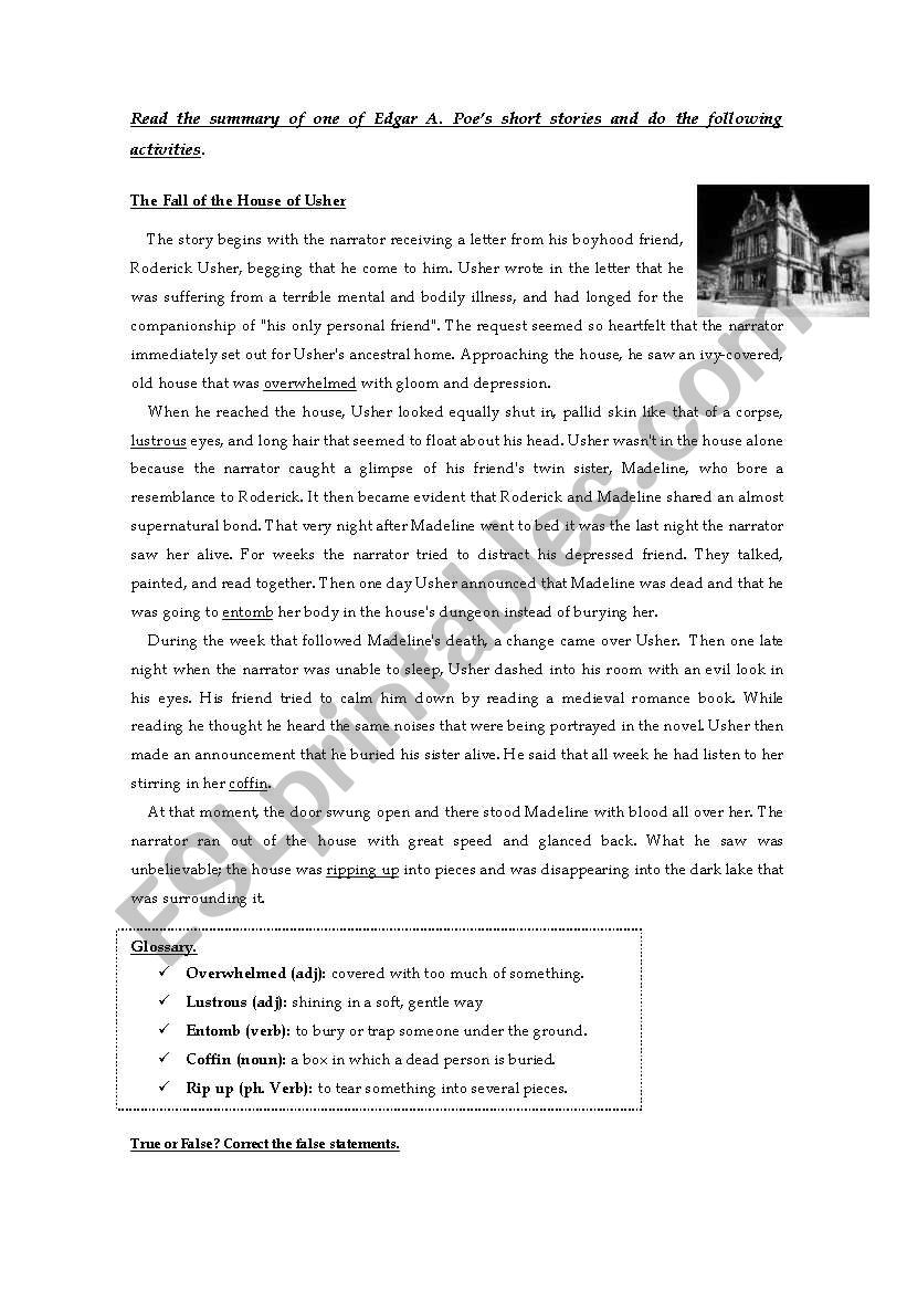 Reading Comprehension worksheet