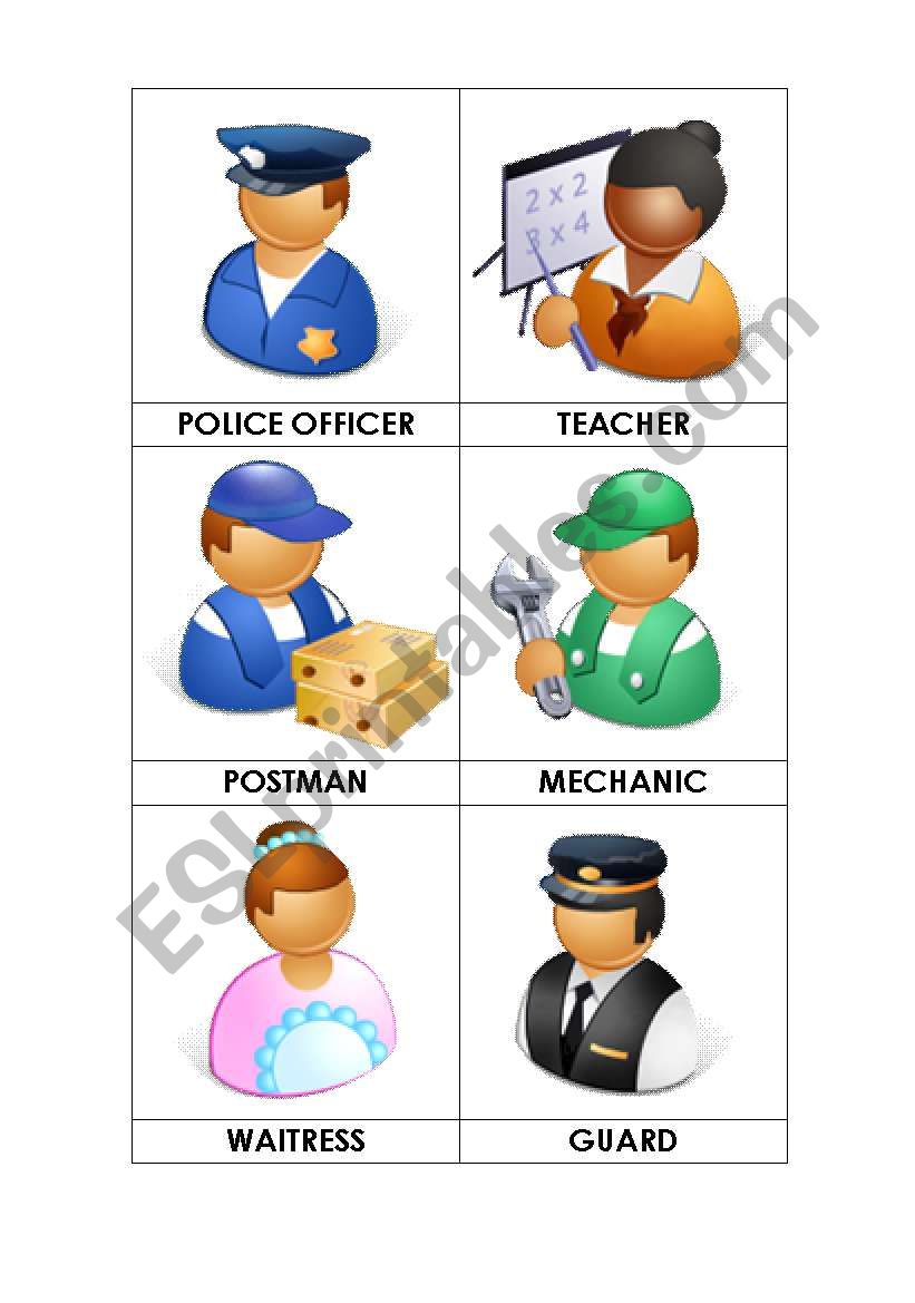 jobs - picture dictionary 2 worksheet