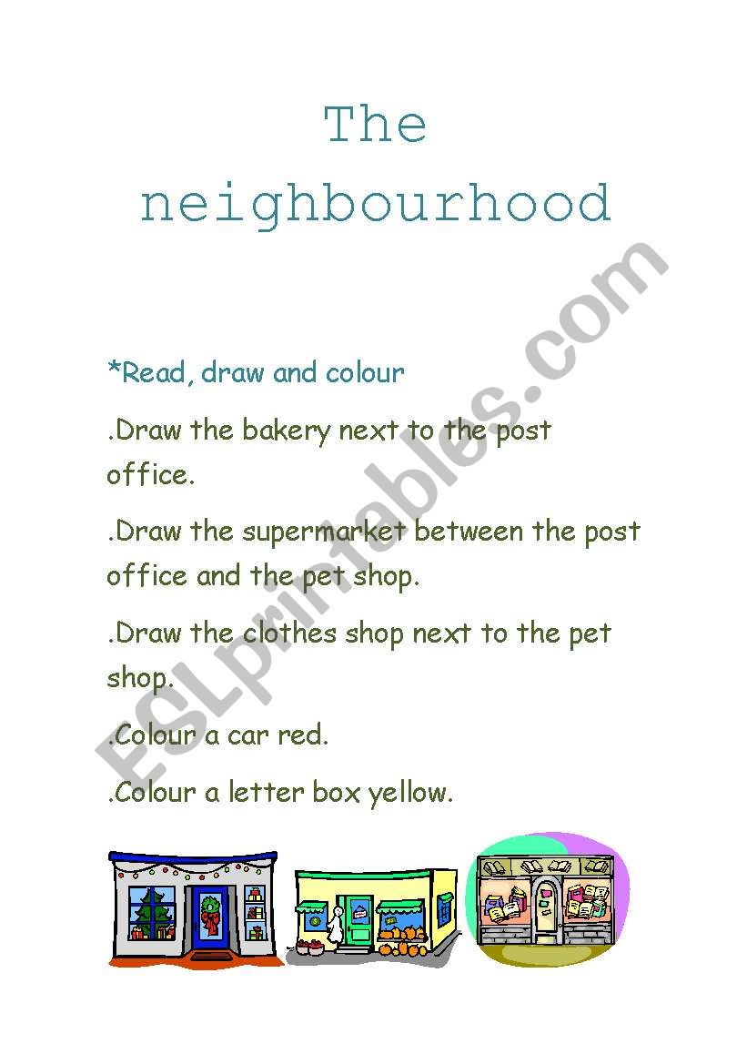 the neighbourhood worksheet