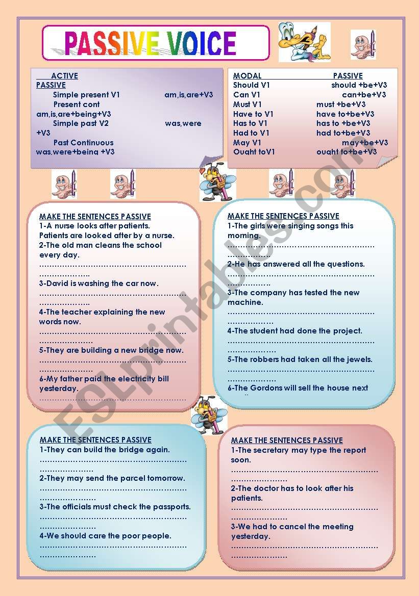 PASSIVE VOICE worksheet