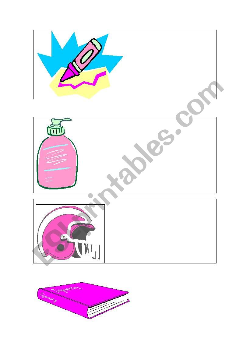 pink color worksheet