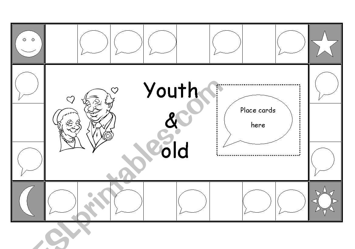 Youth & old - BOARD GAME 1/2 worksheet
