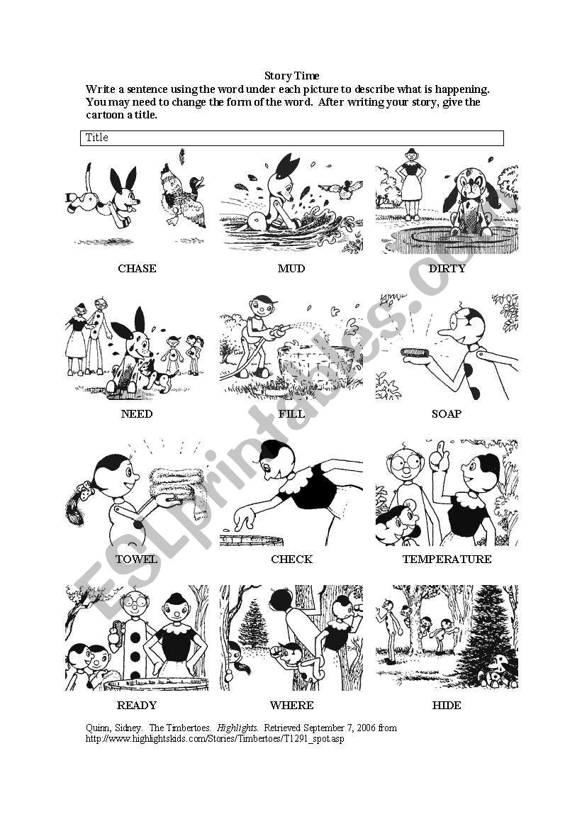 story board creation worksheet