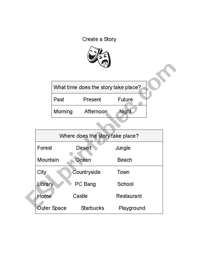 Create a Story  worksheet