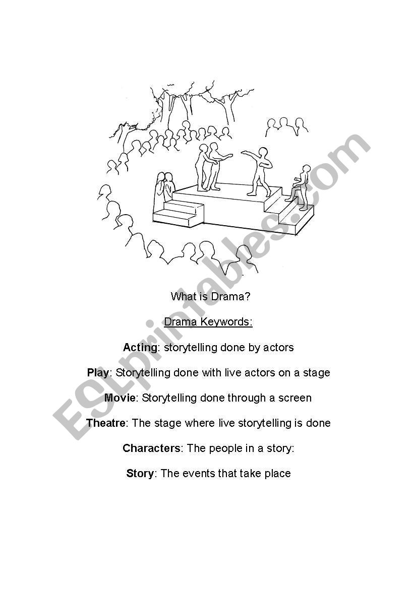 Introduction to Drama worksheet