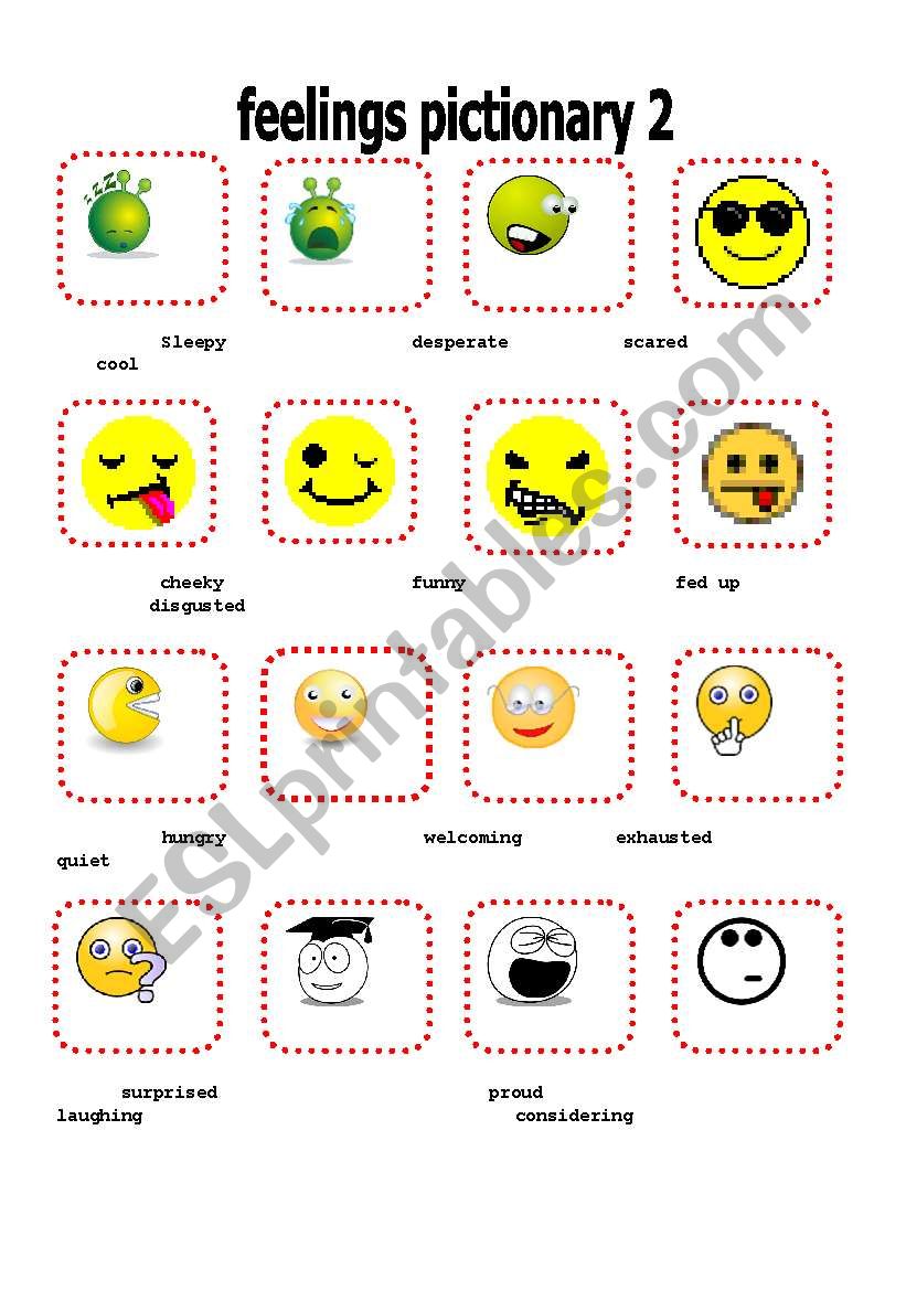 feelings 2 worksheet