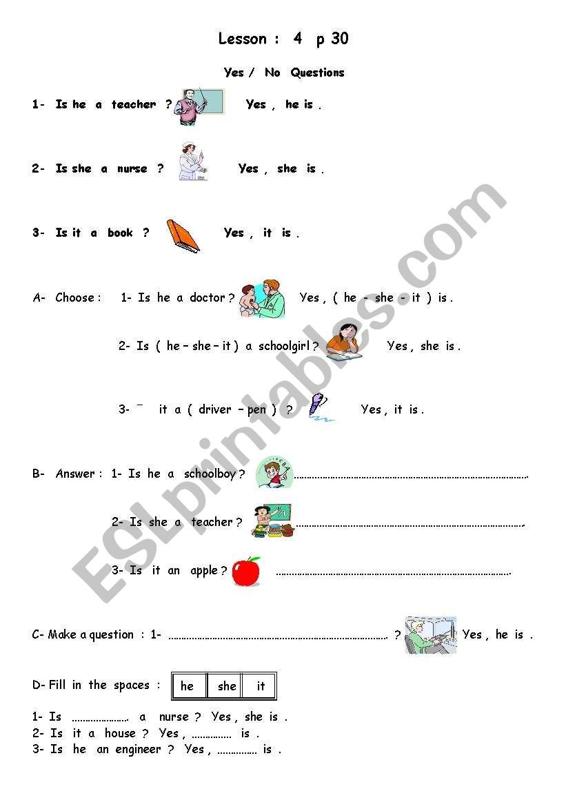 activity worksheet