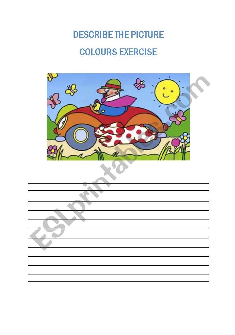 Describe the picture! worksheet