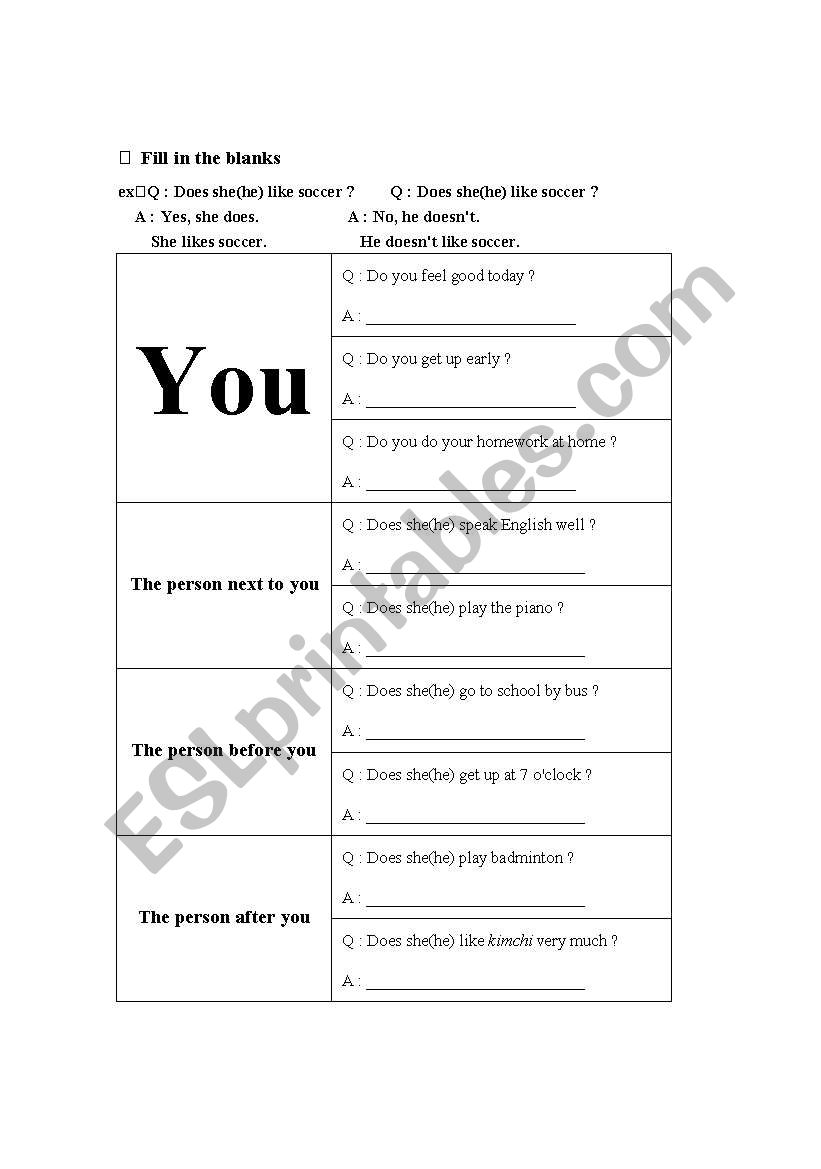 practice do & does worksheet