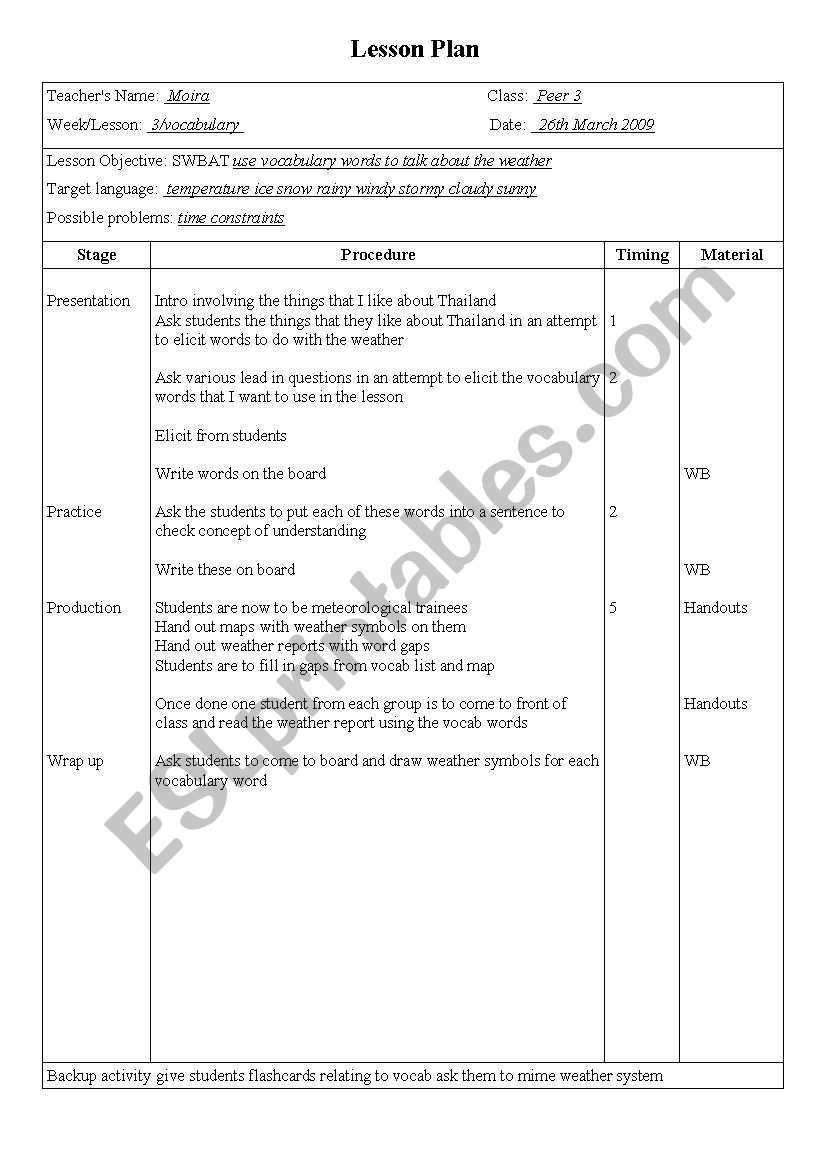 vocabulary  worksheet