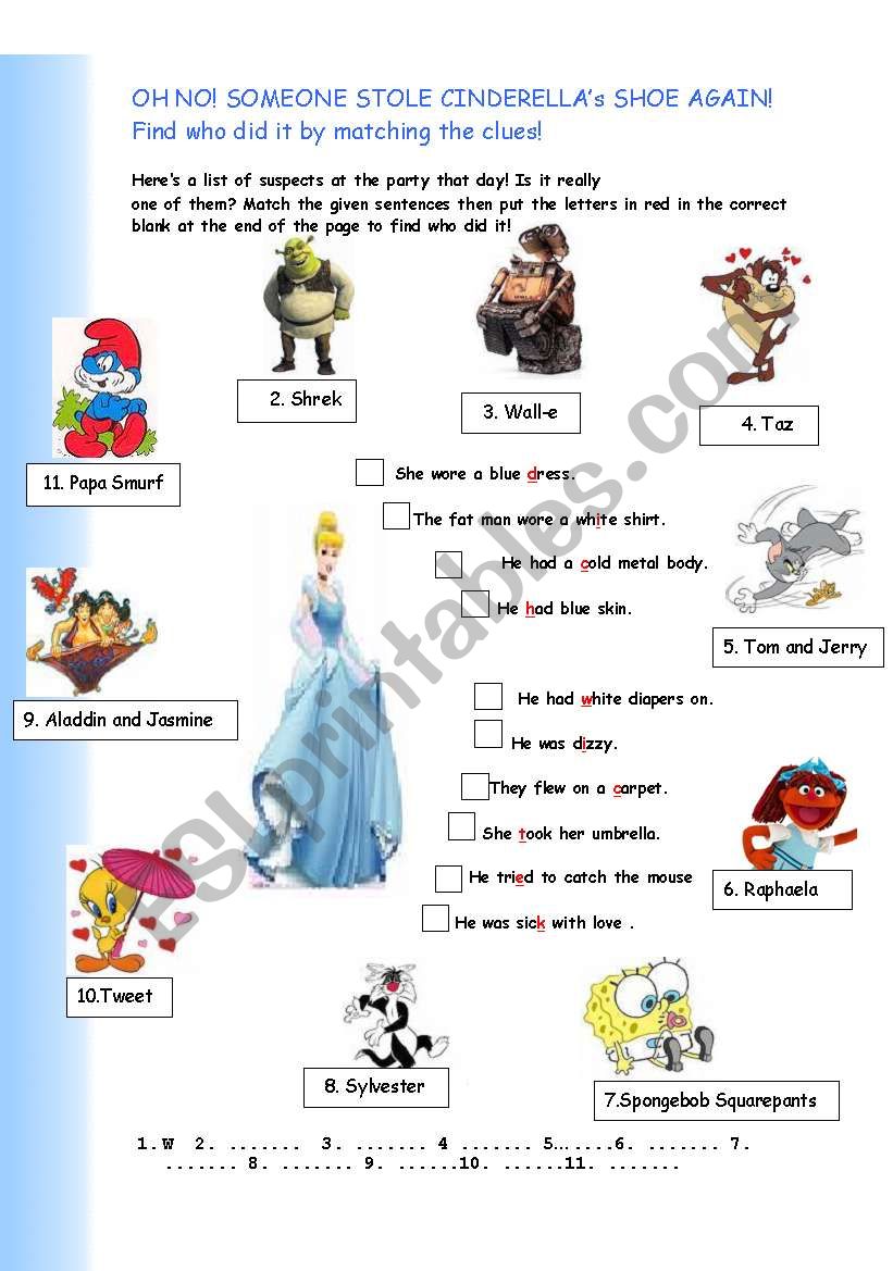 SIMPLE PAST TENSE- Find Cinderellas shoe!