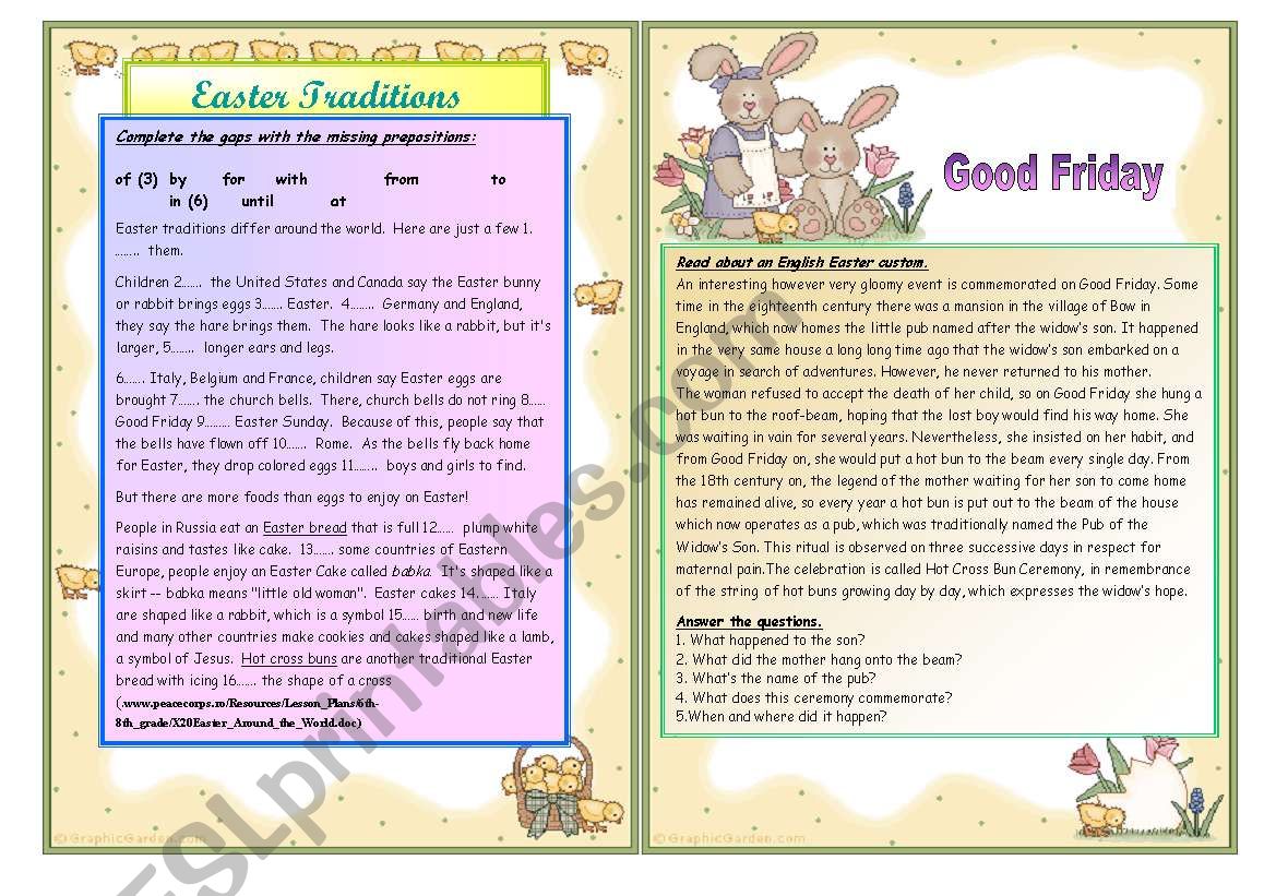 All about Easter worksheet