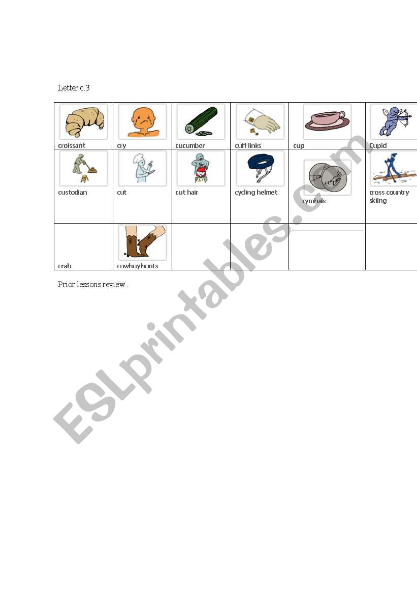 letter with pictures worksheet