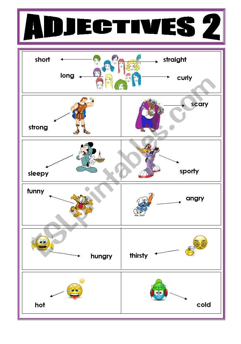 adjectives 2 worksheet