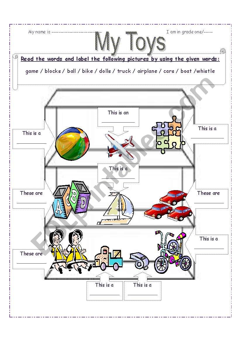 toys worksheet