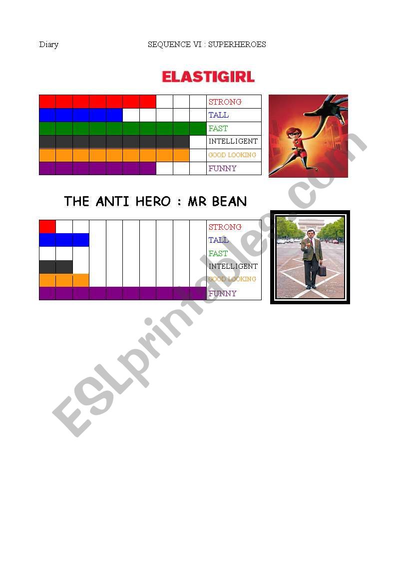 Superheroes stats (end) worksheet