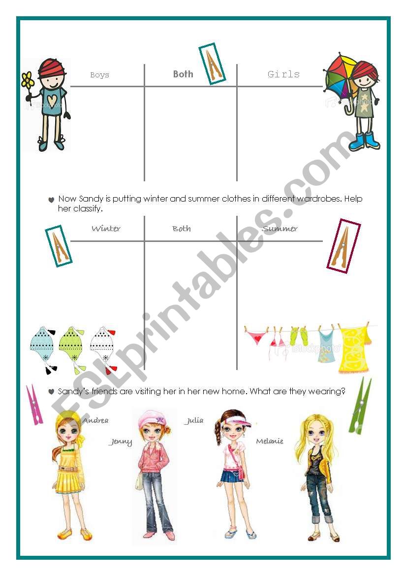 CLOTHES worksheet