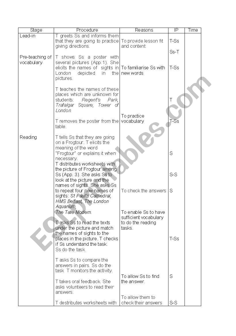 London-lesson plan worksheet